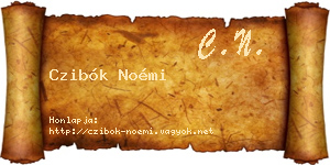 Czibók Noémi névjegykártya